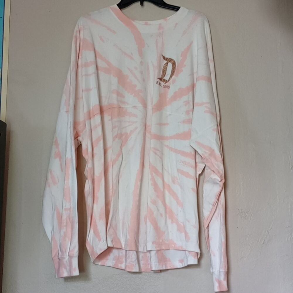 Disneyland Spirit Jersey Tye Dye Pink Gold Long Sleeve Cotton XXL